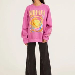 Nirvana Pink  sweatshirt. Small/Medium-sized